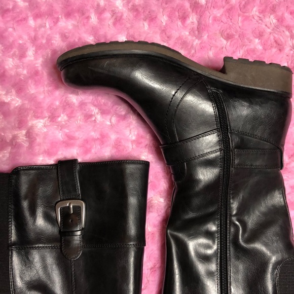 Euc knee high biker boots moto boots size 7.5 - Picture 4 of 6